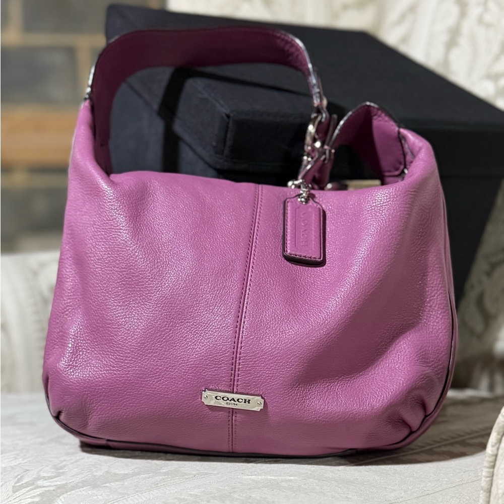 Coach Avery Fuchsia Leather Hobo Bag